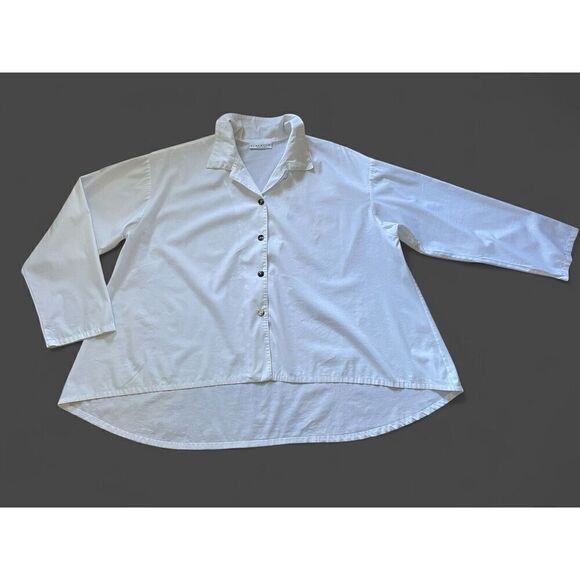 Bryn Walker Blouse Womens Oversized White Button Down Long Sleeve  Designer - Picture 3 of 8